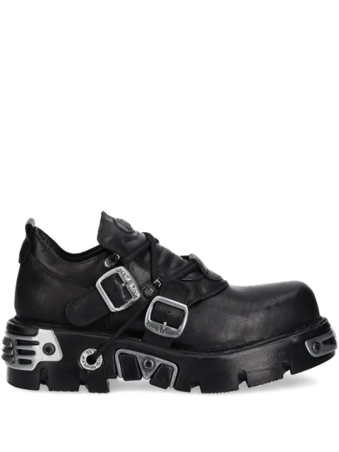 NEW ROCK buckle-detail lace-up shoes
