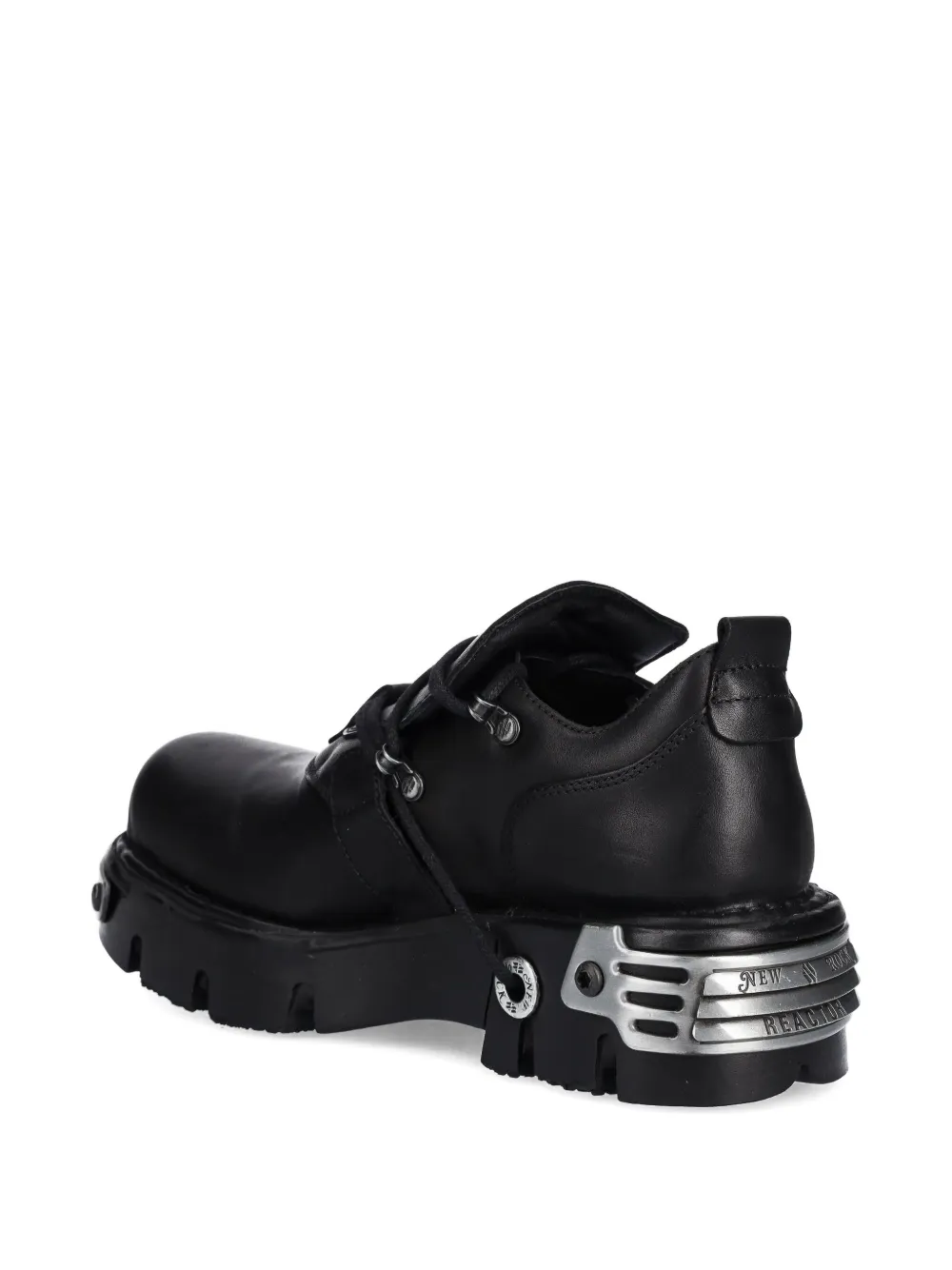 NEW ROCK buckle-detail lace-up shoes Black