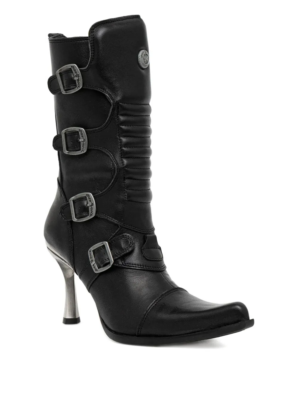 NEW ROCK 100mm buckle-detail pointed-toe boots | Biker Boots | Image 2