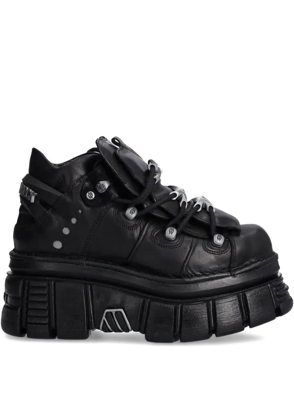 NEW ROCK lace-up platform sneakers Black