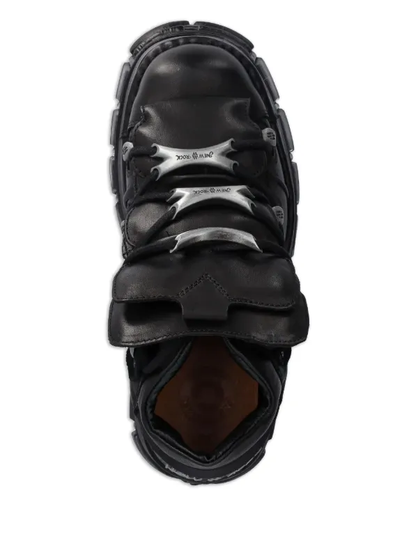 NEW ROCK ブラックプラットフォームシューズ