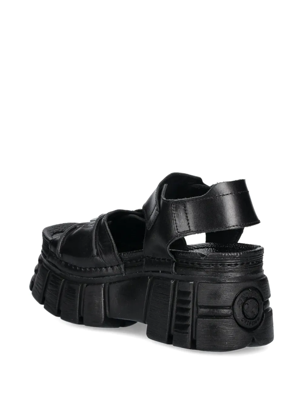 NEW ROCK buckle-detail platform sandals Black