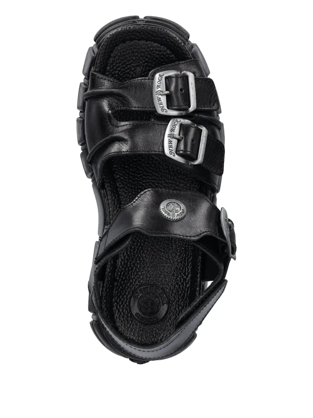 NEW ROCK buckle-detail platform sandals Black