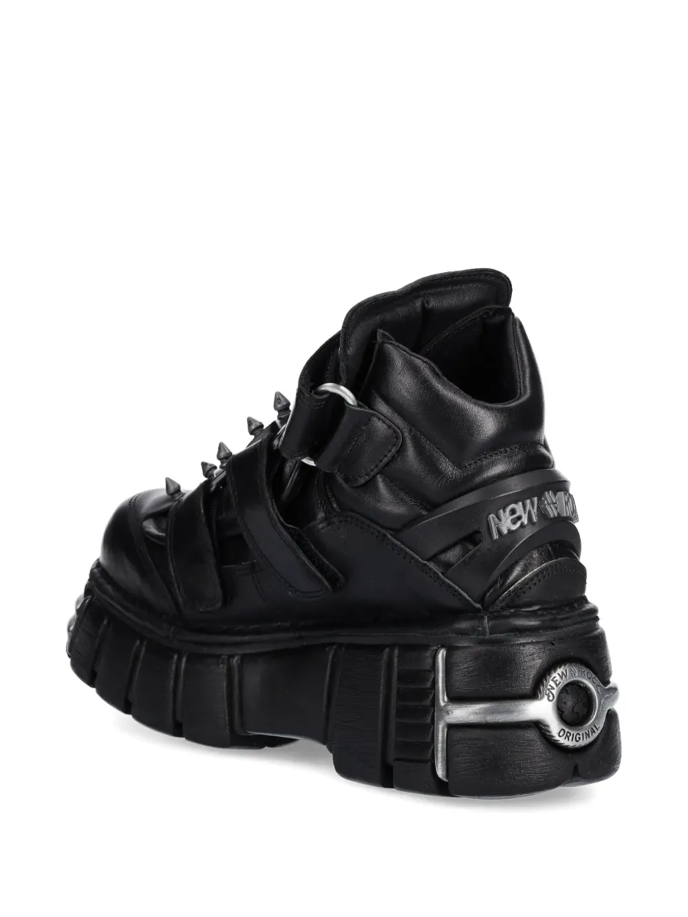 NEW ROCK studded-strap sneakers Black