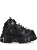 NEW ROCK studded-strap sneakers - Black