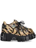 NEW ROCK M-120N-C86 zebra-print lace-up sneakers - Neutrals