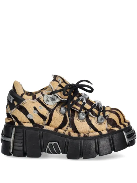 NEW ROCK M-120N-C86 zebra-print lace-up sneakers