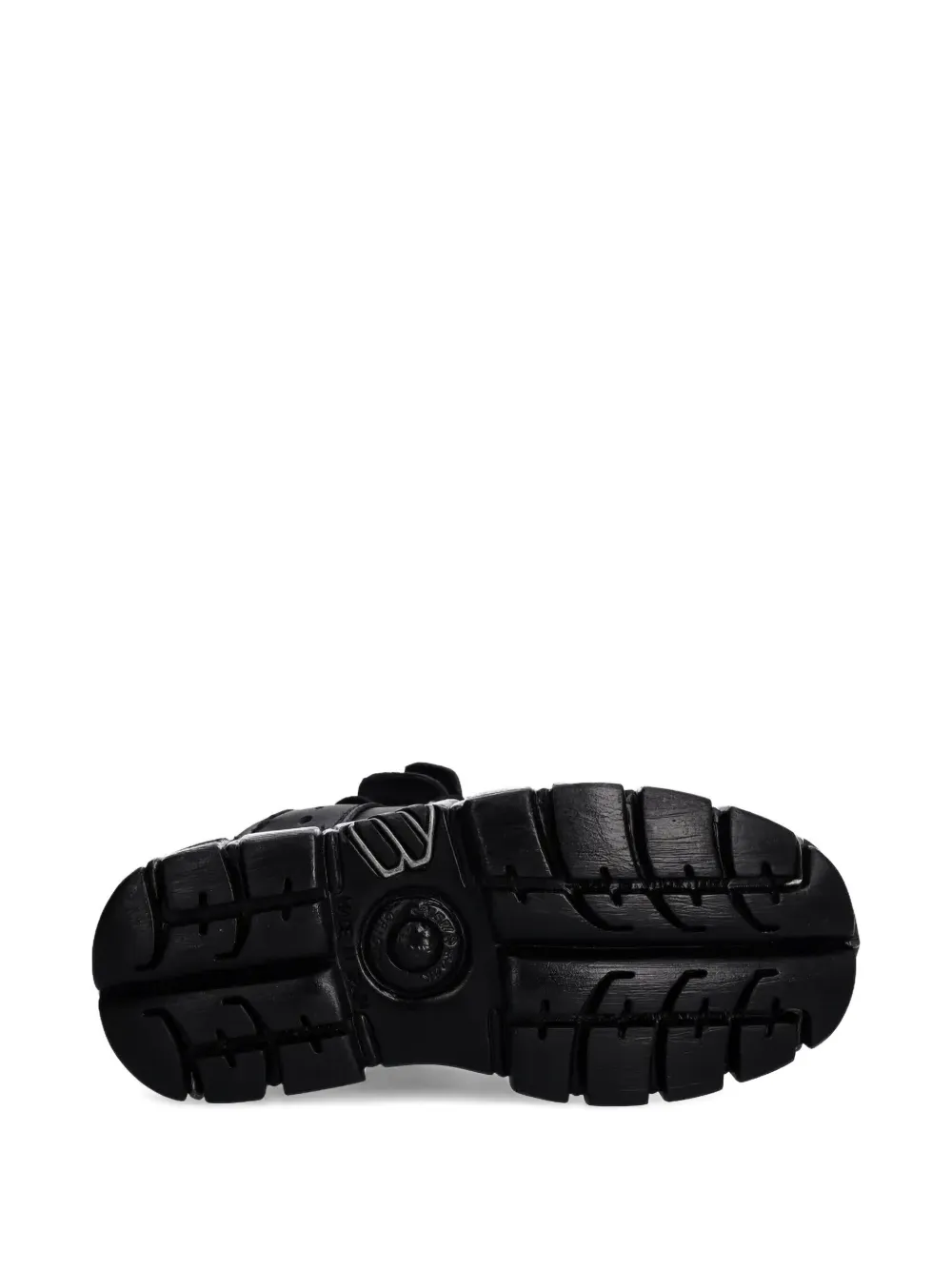 NEW ROCK lace-up chunky boots Black