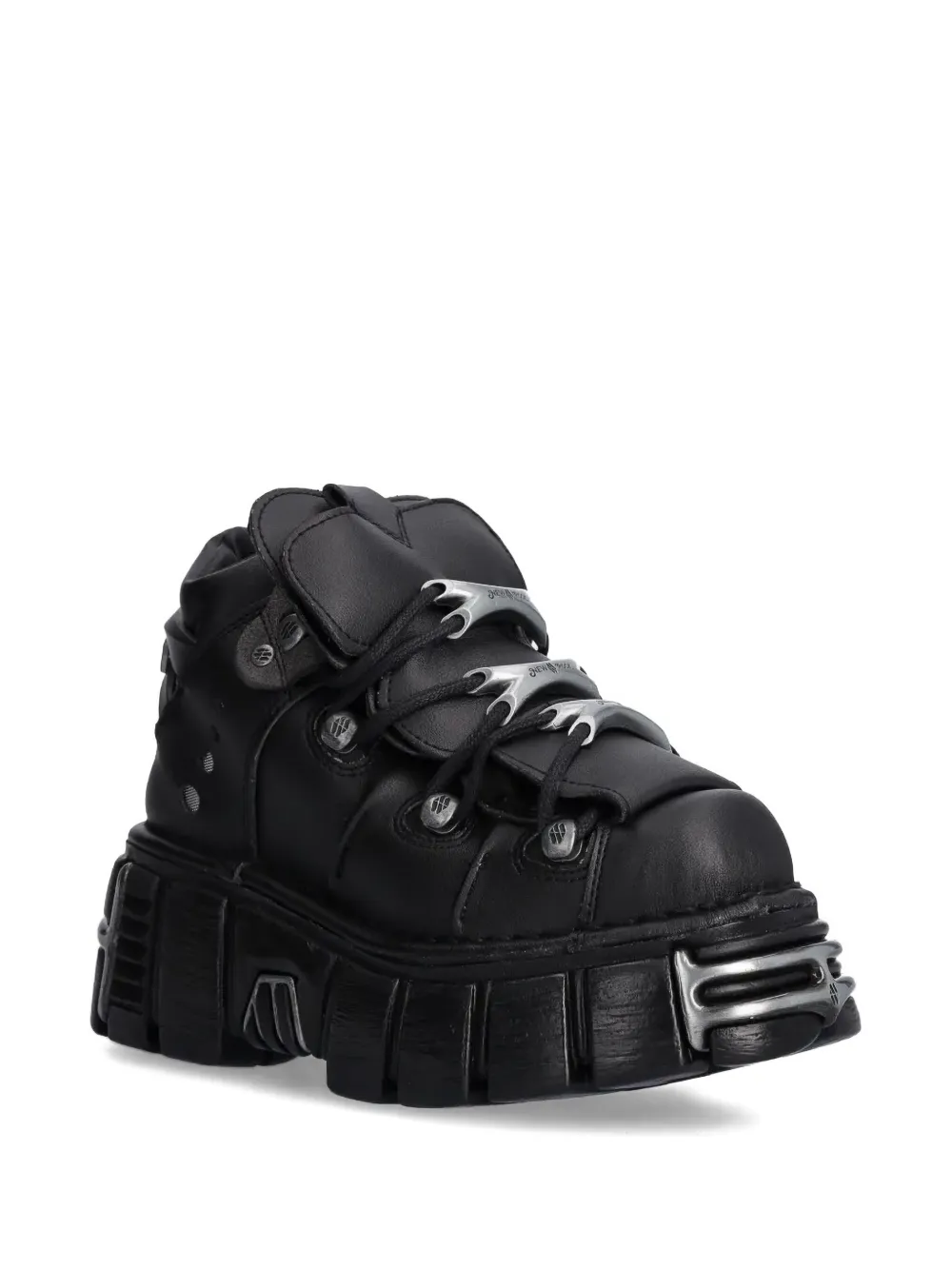 NEW ROCK lace-up chunky boots Black