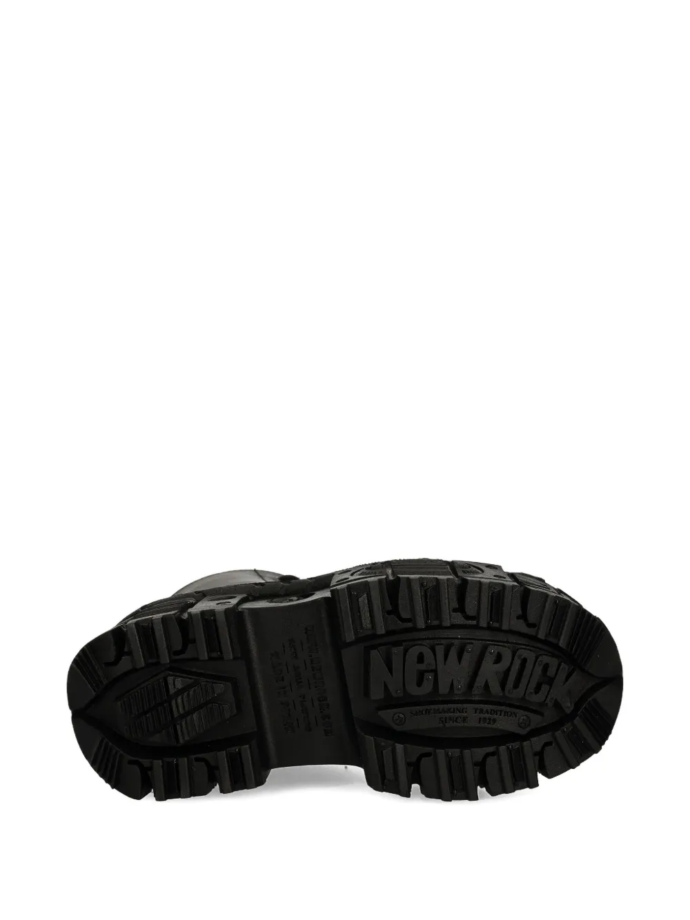 NEW ROCK M-WALL083C-S5 lace-up platform boots Zwart
