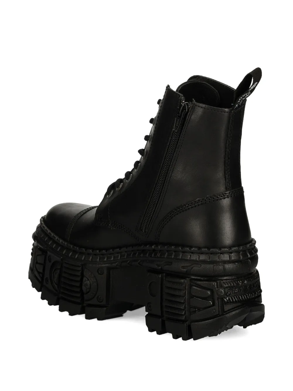 NEW ROCK M-WALL083C-S5 lace-up platform boots Zwart