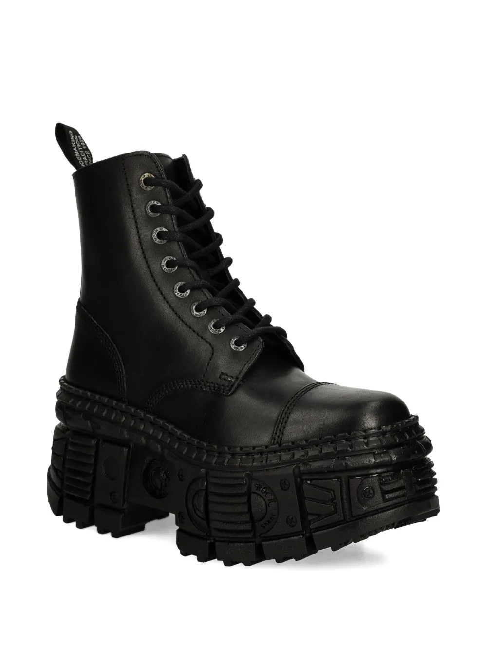 NEW ROCK M-WALL083C-S5 lace-up platform boots Zwart