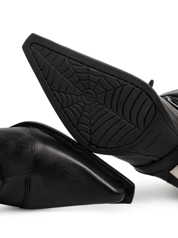 NEW ROCK バックルヒール ブーツ | ブラック | FARFETCH JP