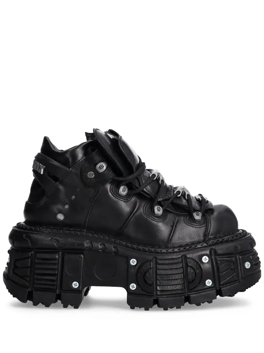 NEW ROCK lace-up platform sneakers Black