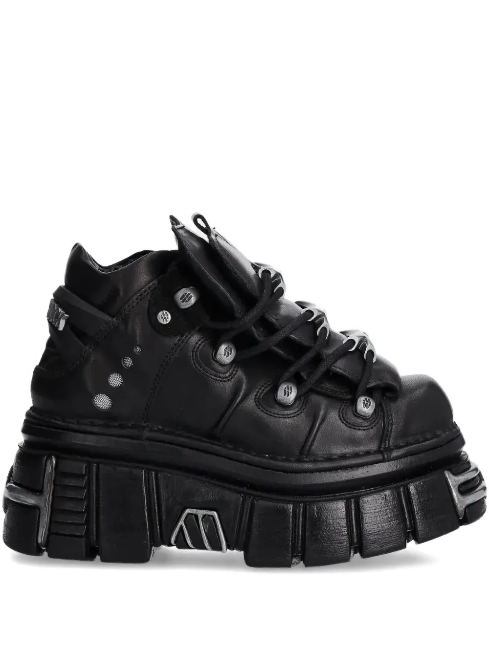 NEW ROCK lace-up platform sneakers | Black | Image 1