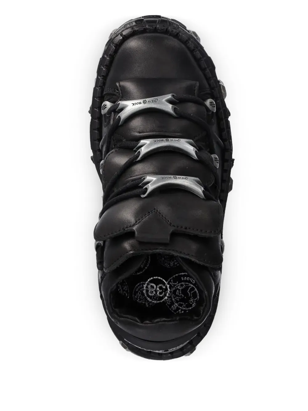 NEW ROCK studded platform sneakers Black