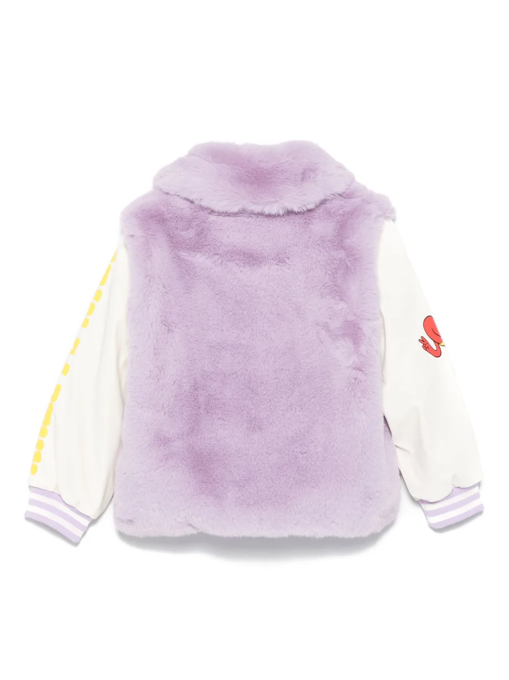 Stella McCartney Kids zip-up faux fur jacket Paars