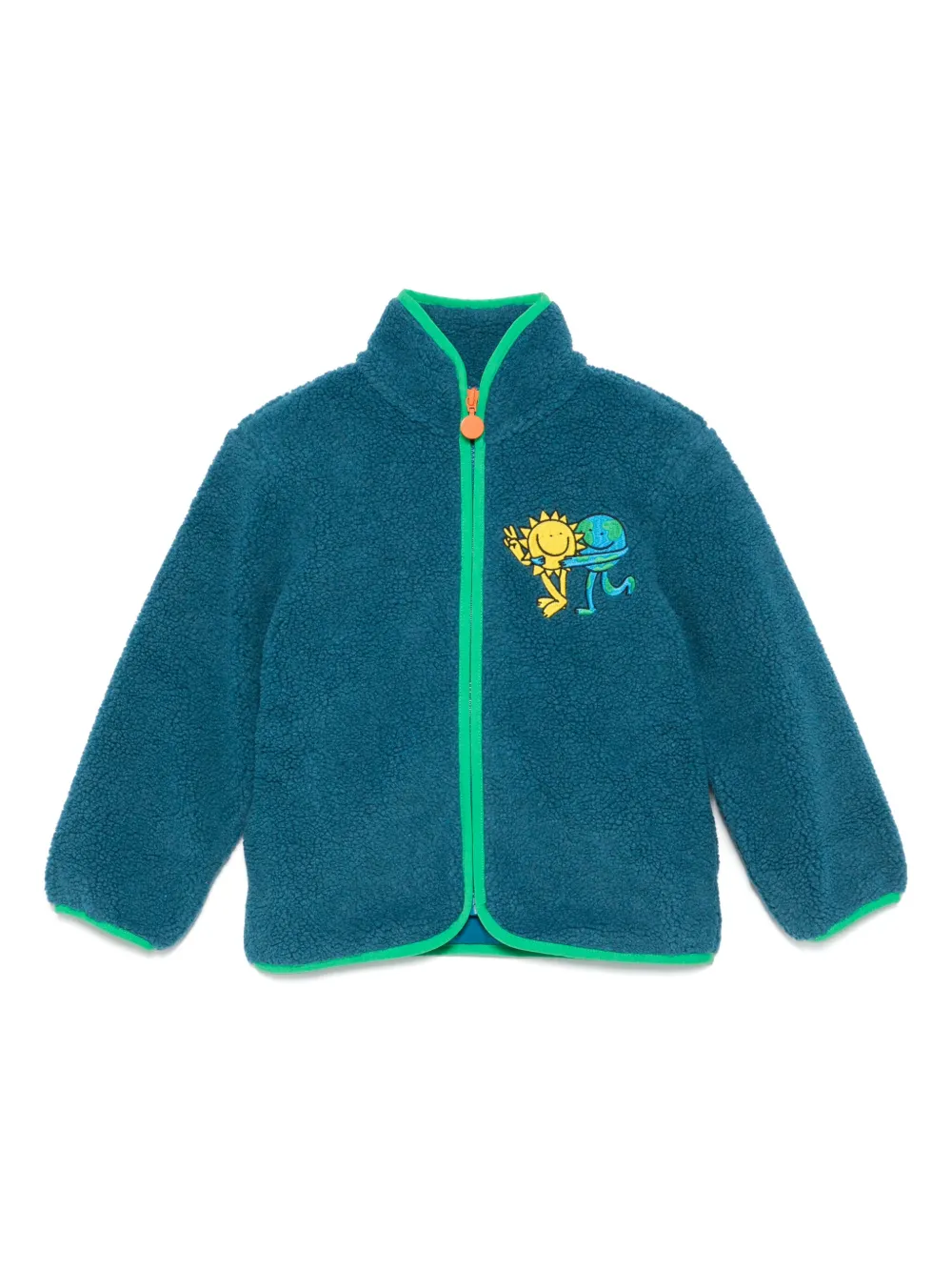 Stella McCartney Kids Fleece jack met borduurwerk Blauw