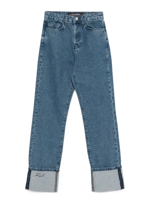 Karl Lagerfeld cuffed-hem jeans