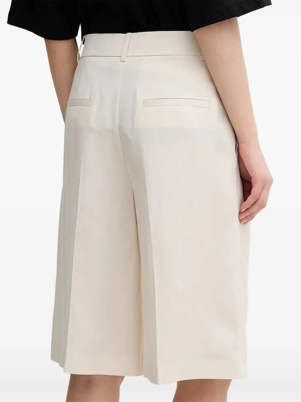 Joop! pleated-front logo shorts Beige