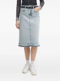 Joop! Romy frayed-hem denim midi skirt - Blue