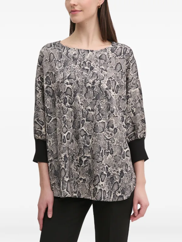Joop! blusa con estampado de piel de serpiente