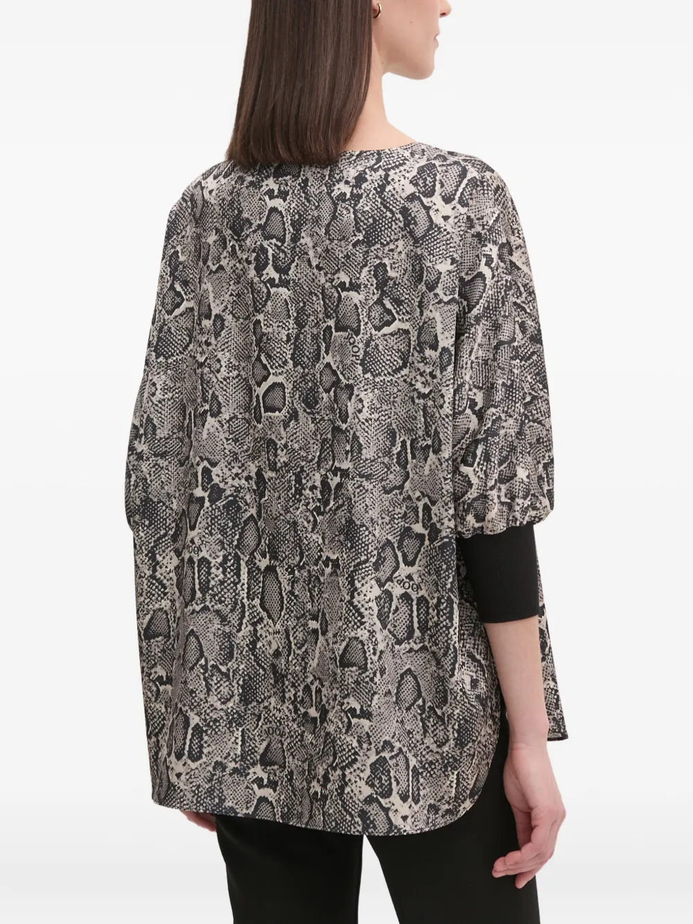 Joop Bluse Mit Schlangenleder-print In Gray