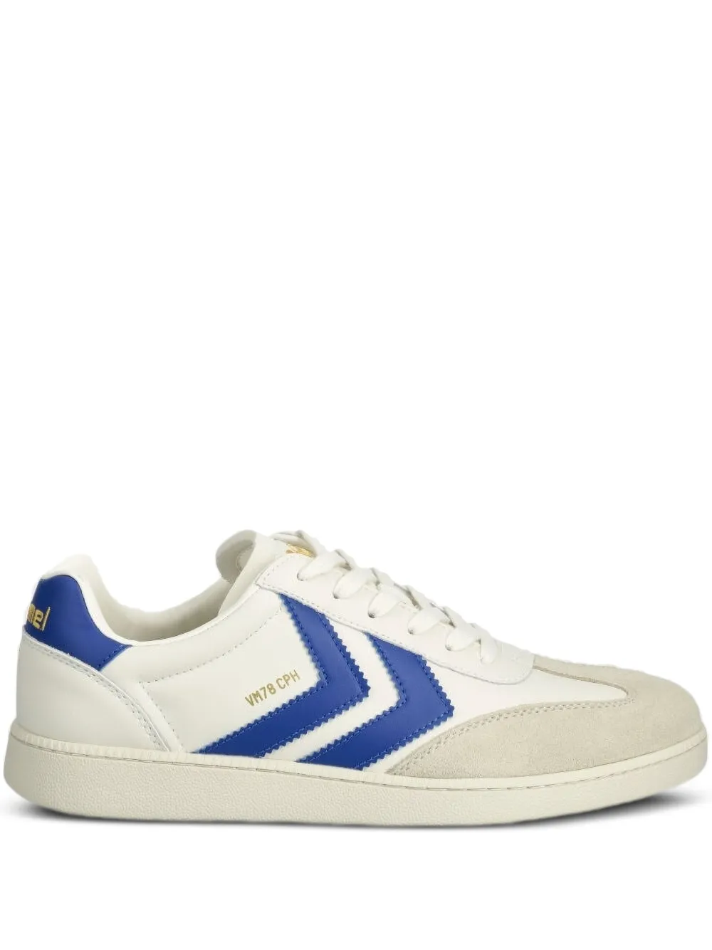 Hummel chevron suede sneakers | White | Image 1