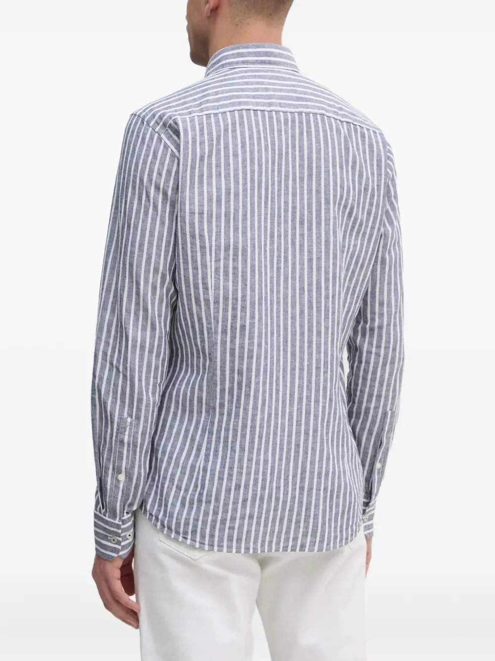 Joop! Gestreept overhemd Grijs