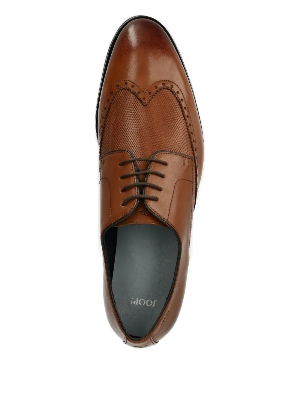Joop! brocade wingtip lace-up shoes Brown