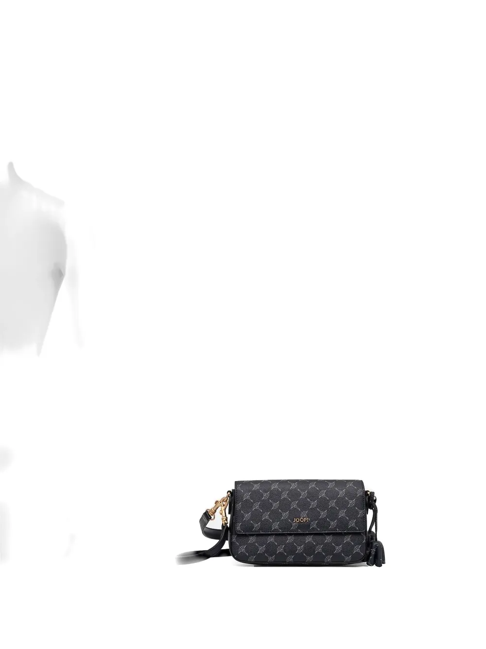 Joop Logo-plaque Tassel Shoulder Bag In Black