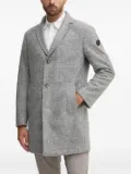 Joop! detachable-hood check coat - Grey