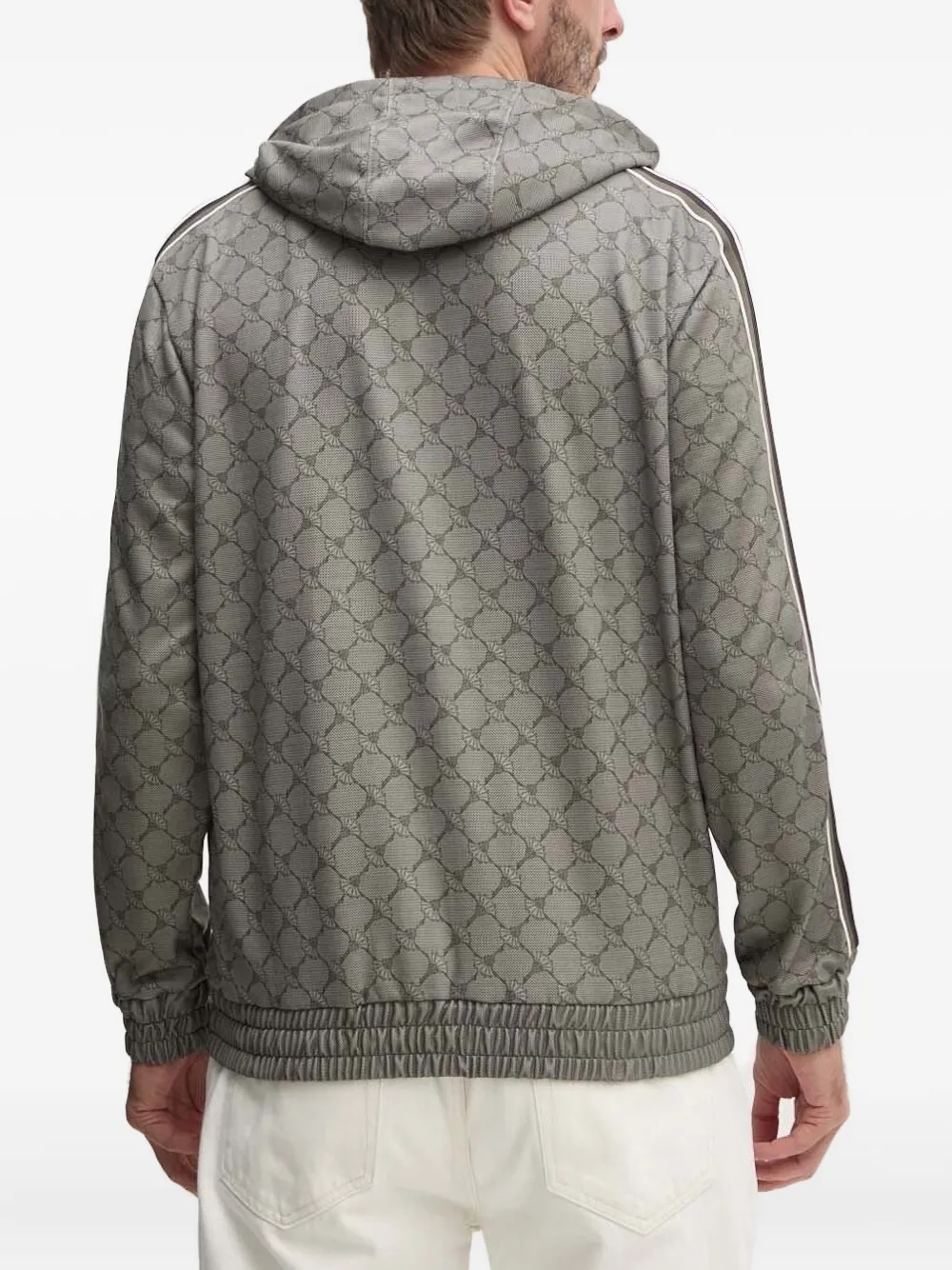 Joop! Hoodie met logopatroon Groen