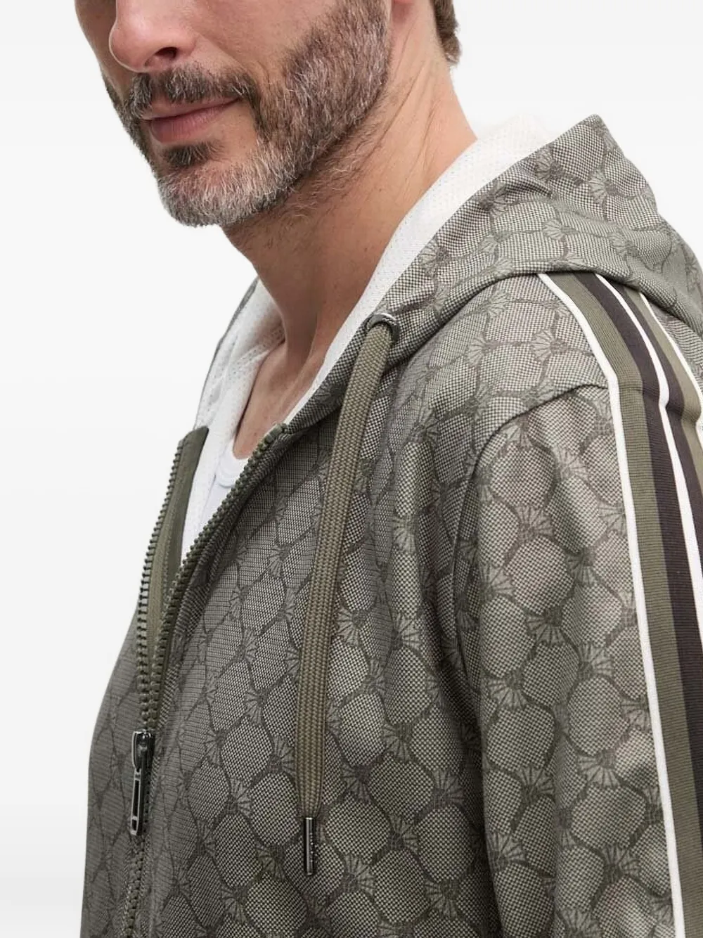 Joop! Hoodie met logopatroon Groen