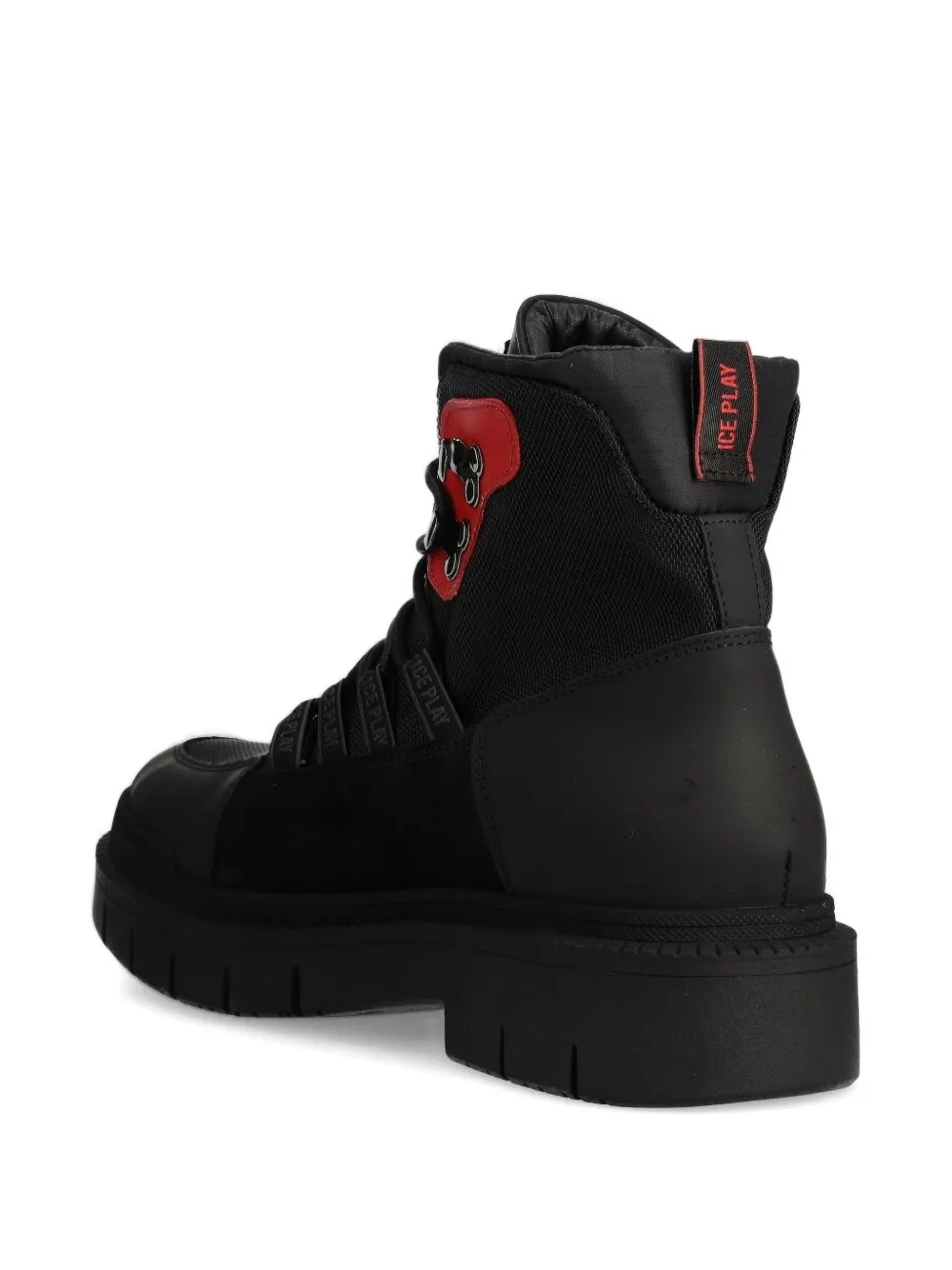 ice play lace-up hiking boots Black