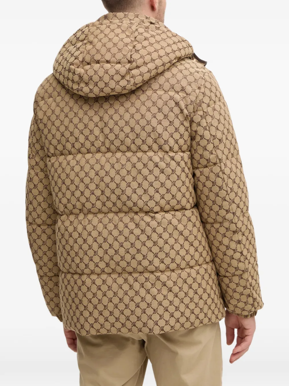 patterned hooded jacket