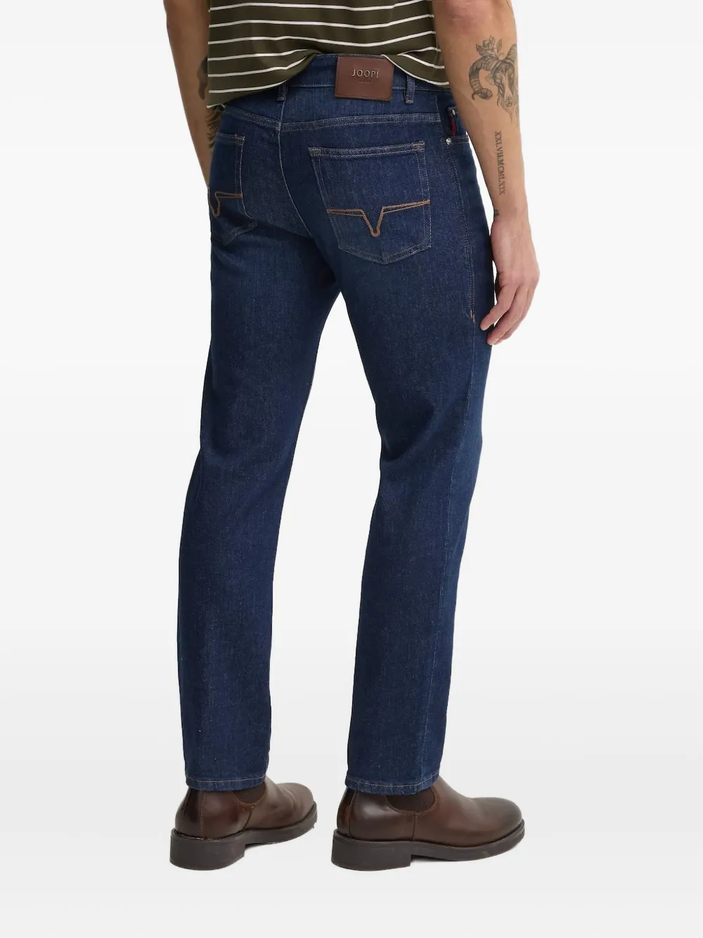 Joop! Mitch contrast-stitch jeans - Blauw