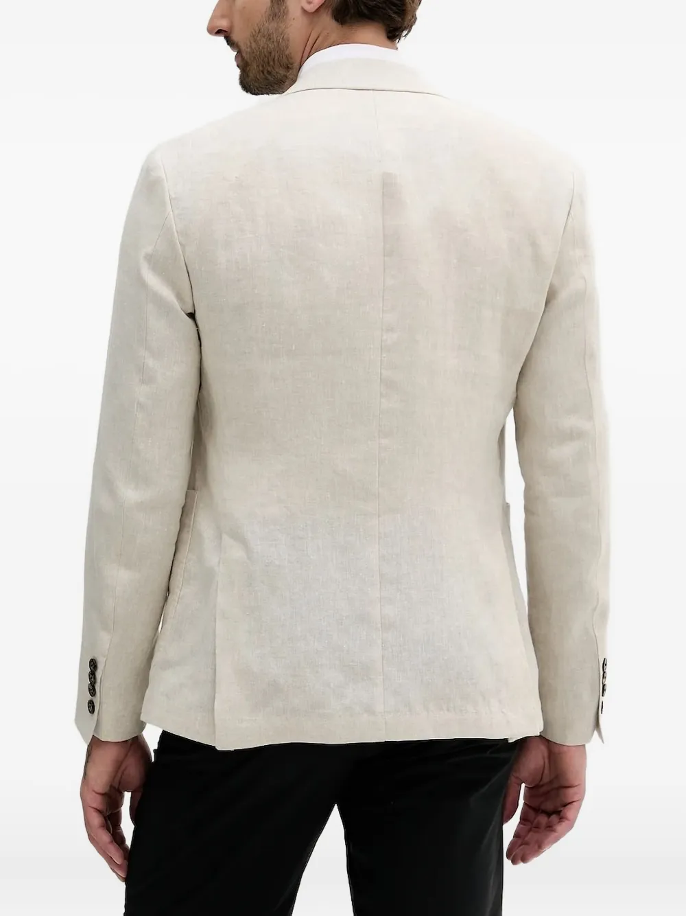 Joop! Linnen blazer met enkele knoop - Beige