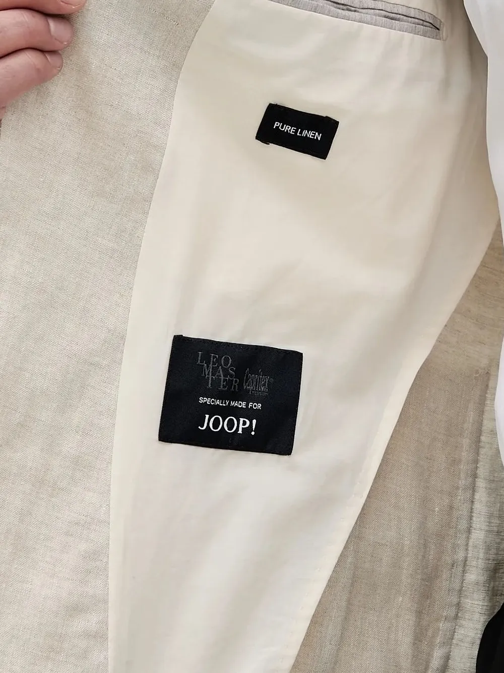 Joop! linen single-button blazer Beige