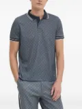 Joop! Talon Cornflower patterned tipped polo shirt - Blue