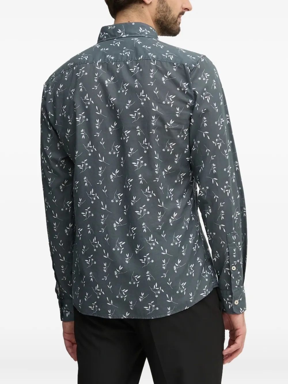 Joop! floral-print shirt - Blauw