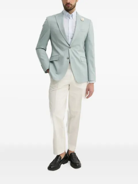 Joop! stretch wool flower lapel blazer