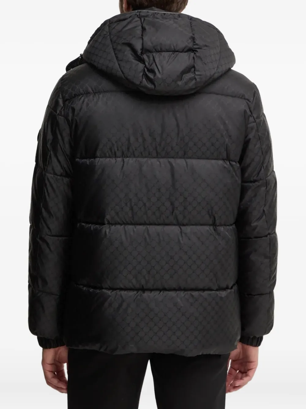 Joop! Gewatteerd jack met monogram Zwart