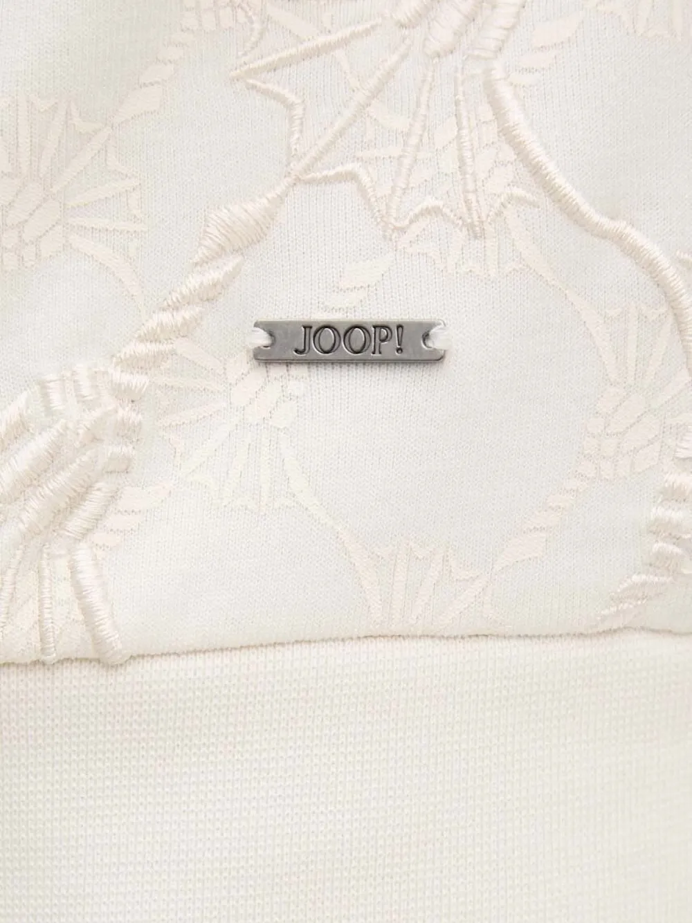 Joop! Trui met bloemenprint en reliëf Wit