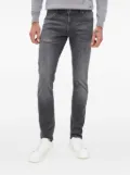 Joop! leather-patch jeans - Grey