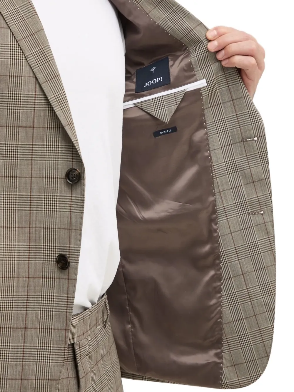 Joop Herby-blayr Modular Checked Two-button Suit In Black