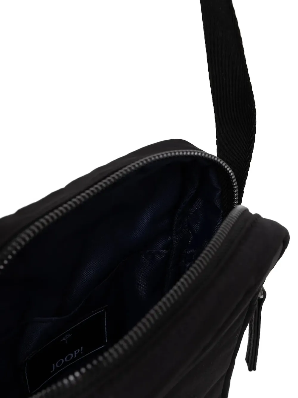 Joop! Gewatteerde messengertas met ritssluiting Zwart