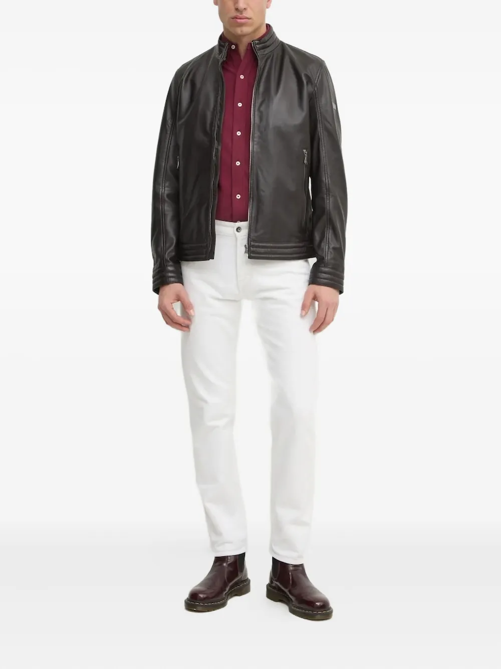 Joop! Leren jack Zwart