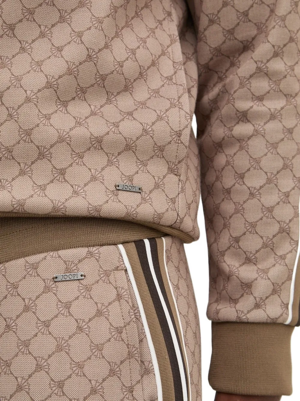 Joop! monogram stripe-detail track jacket Bruin