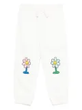 Stella McCartney Kids flower-print drawstring pants - White